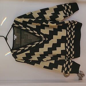 Vintage black and yellow sweater.